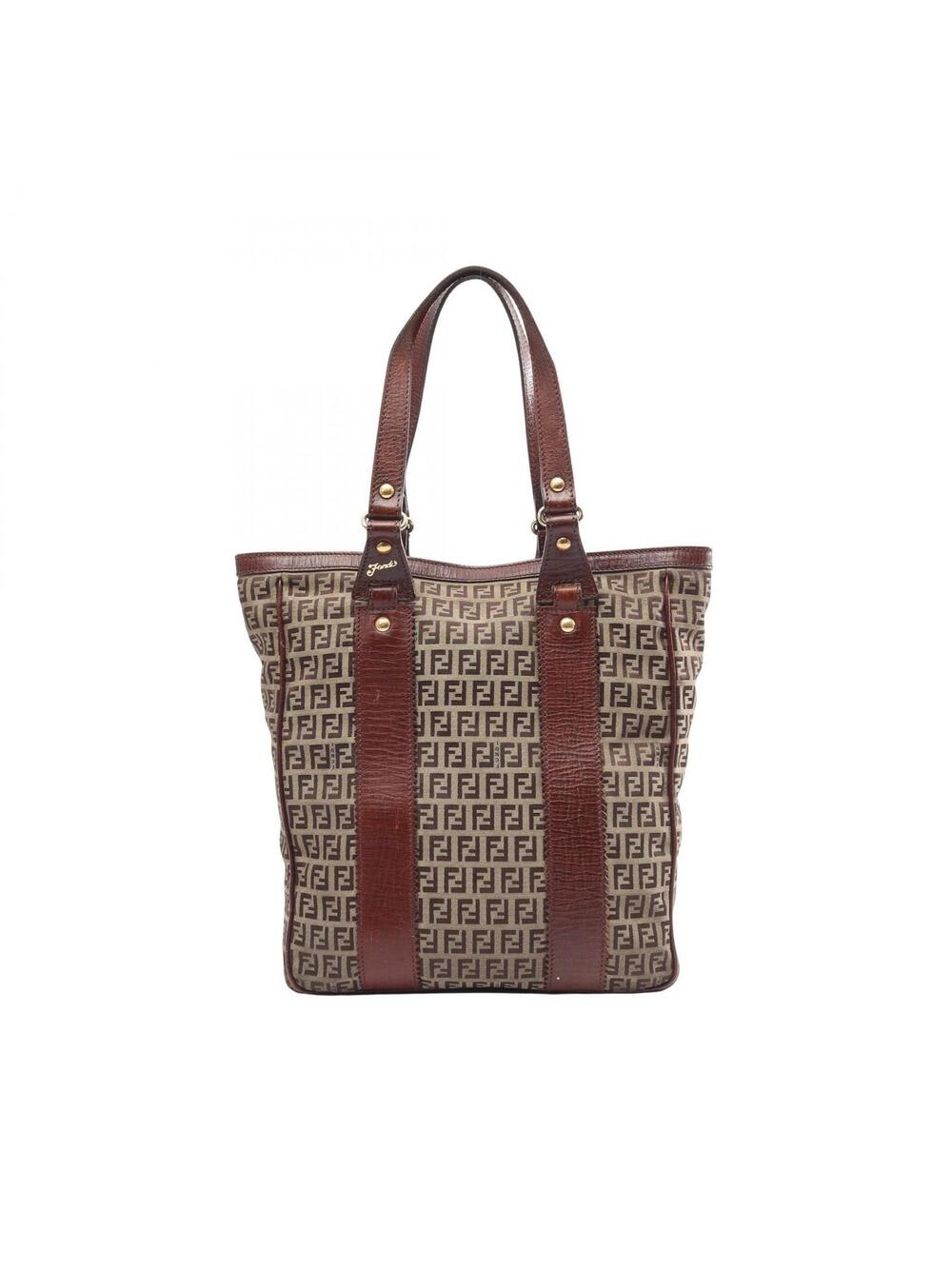 Fendi Zucchino Tote Shoulder Bag Canvas #351803F62B